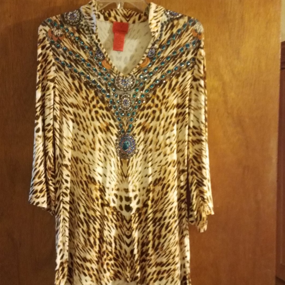 V Cristina Animal Print Tunic